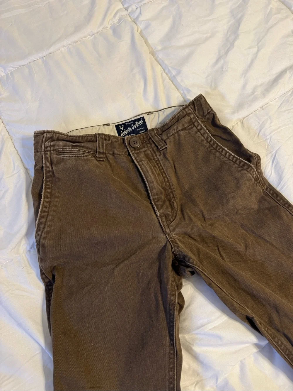 Boys Brown Wide Leg Chino Pants Size 8